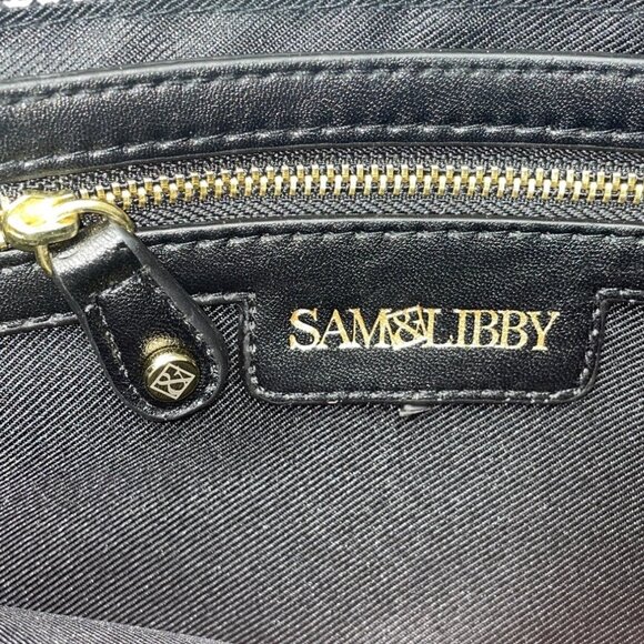 Sam & Libby Sand Snake Print  With Gold Chain Strap & Metal Accent Crossbody Bag - Picture 12 of 13